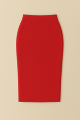 Falda Lapiz Moldeadora Roja